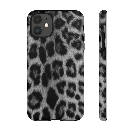 Cover per Iphone Leopard Print Black Grey - Protective Stylish - Animalier collection